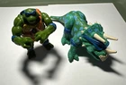 VTG 1992 Caveman Leo & Dingy TMNT Figure Teenage Mutant Ninja Turtles Dinosaur