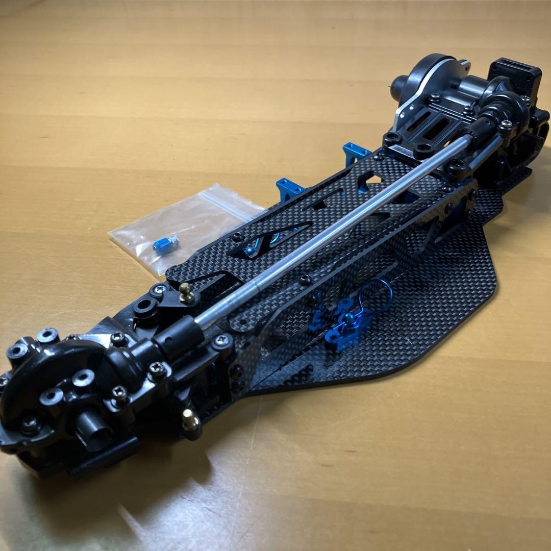 Tamiya DF03 RC Carbon Chassis with Front Rear Gearboxes D161D9