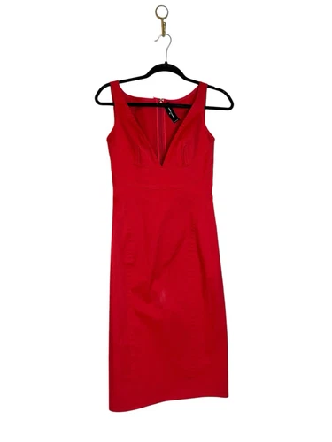 DSQUARED2 Abito donna Dsquared taglia 38 rosso gonna a matita midi