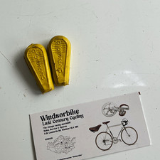 Paire de capots de levier de frein caoutchouc jaune Campagnolo x 2 vélo de route vintage