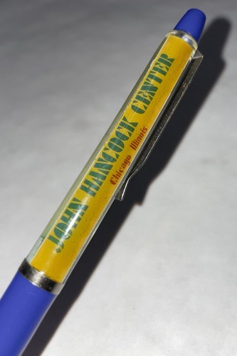 Vintage Eskesen John Hancock Center Chicago Illinois Floaty Pen Made in Denmark - Bild 7 von 9