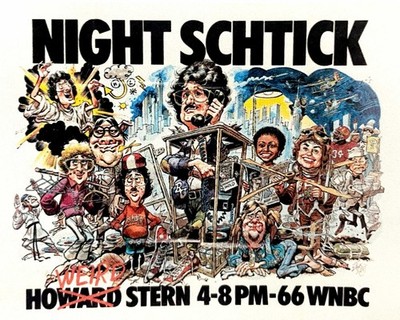 HOWARD STERN SUBWAY POSTER 45'' X 60'' ORIGINAL   1980s!