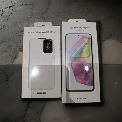 Samsung A35 Original Tasche cover Hülle smart view wallet in weiß