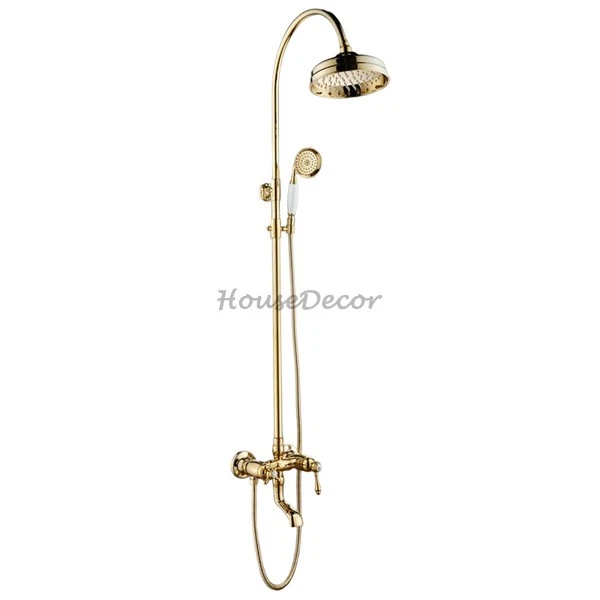 Light Luxury Brass Bathroom Rainfall Handheld Shower Head Bath Tub Mixer Tap Kit
Opens in a new wind