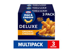 Kraft Deluxe Mac and Cheese, 3 Boxes, for Easy Dinner or Dinner Sides, Original