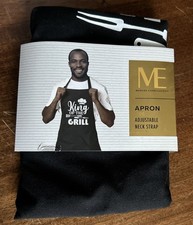 Modern Expressions Apron KING OF THE GRILL adjustable Neck Strap One Size Black