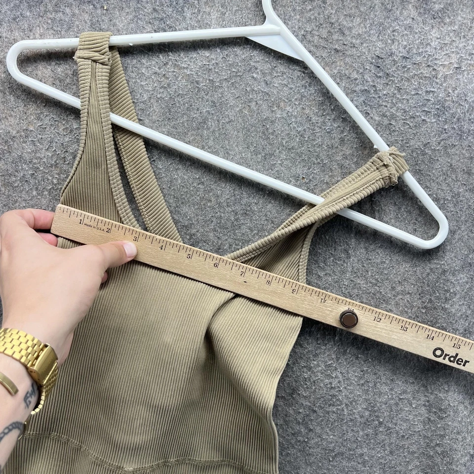 Mono FP Movement para mujer pequeño beige acanalado de una pieza body ropa deportiva Foto 4 de 4