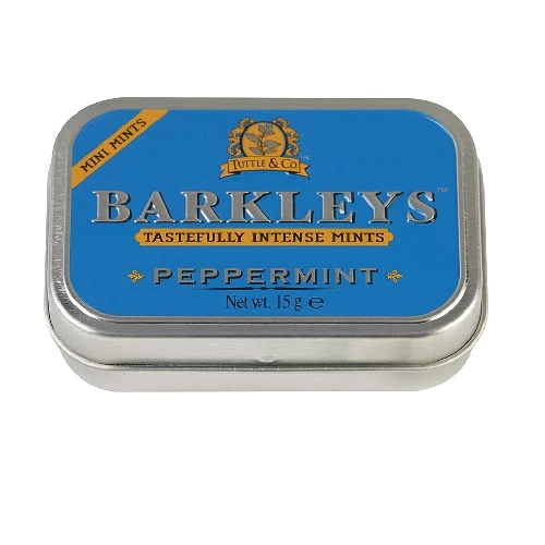 932174 36 X 15G TINS BARKLEYS MINI PEPPERMINT TASTEFULLY INTENSE MINTS FLAVOURED
