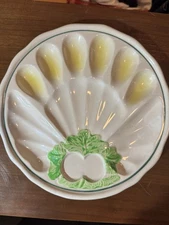 Vintage Ucago Ceramic Deviled Egg 10” Platter