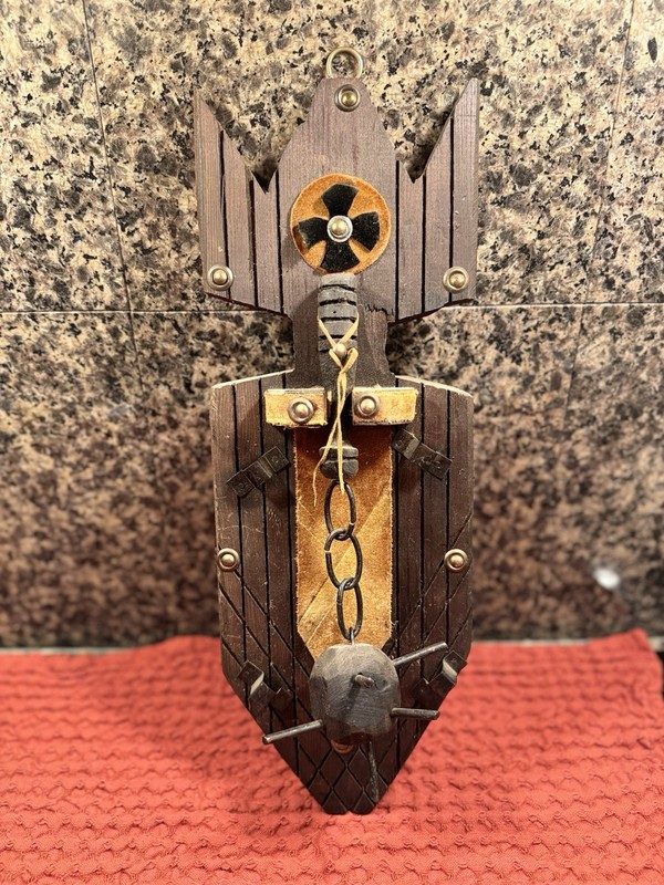 Dungeon Master Medieval Gothic Spiked Mace Wall Plaque Flail  Weapons 