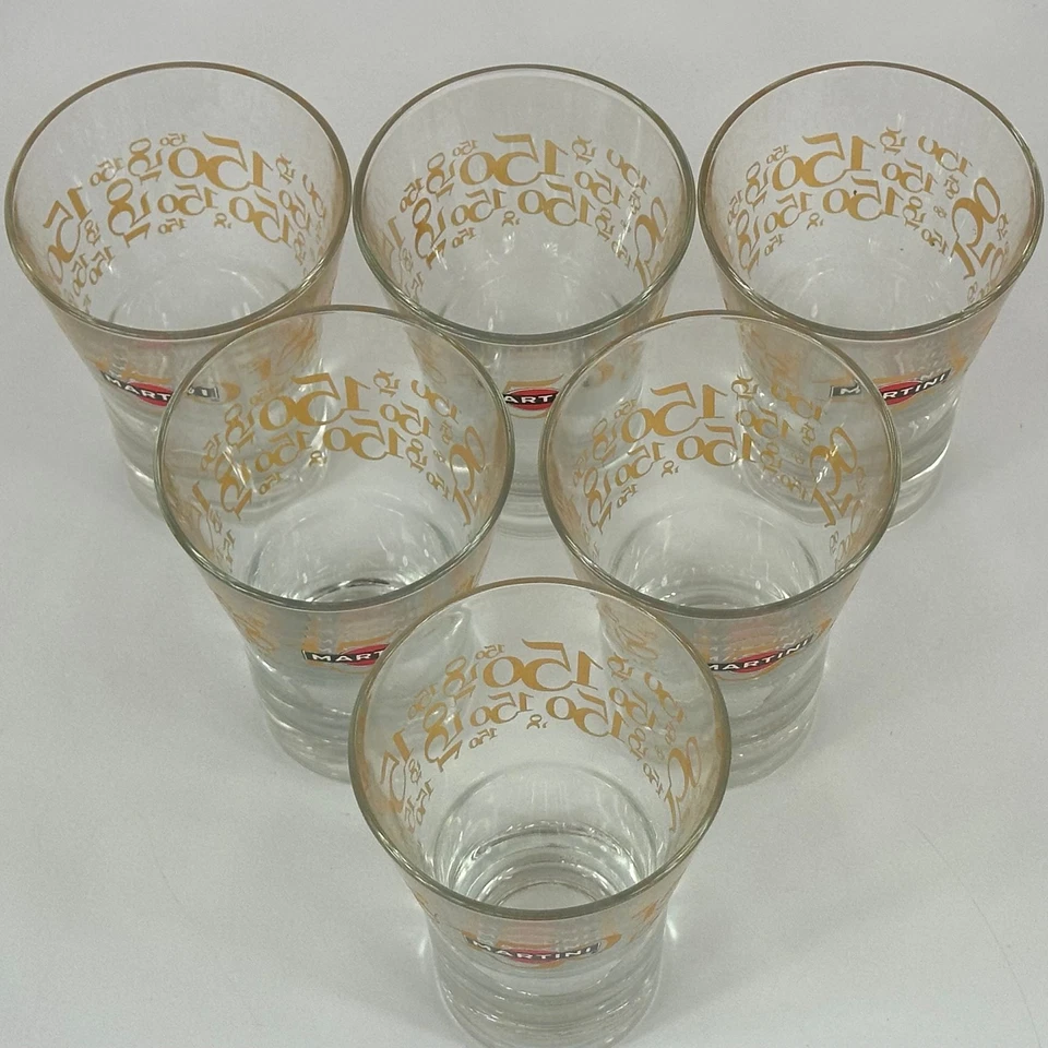 Vintage 150 Years Limited Edition Collectors Set Of 6 Martini Drinking Glasses - Image 4 of 4