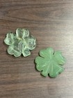Lot Of 2 Crystal Four Leaf Clovers Green Fluorite Green  Aventurine 1.75”-2.5” — photo 3