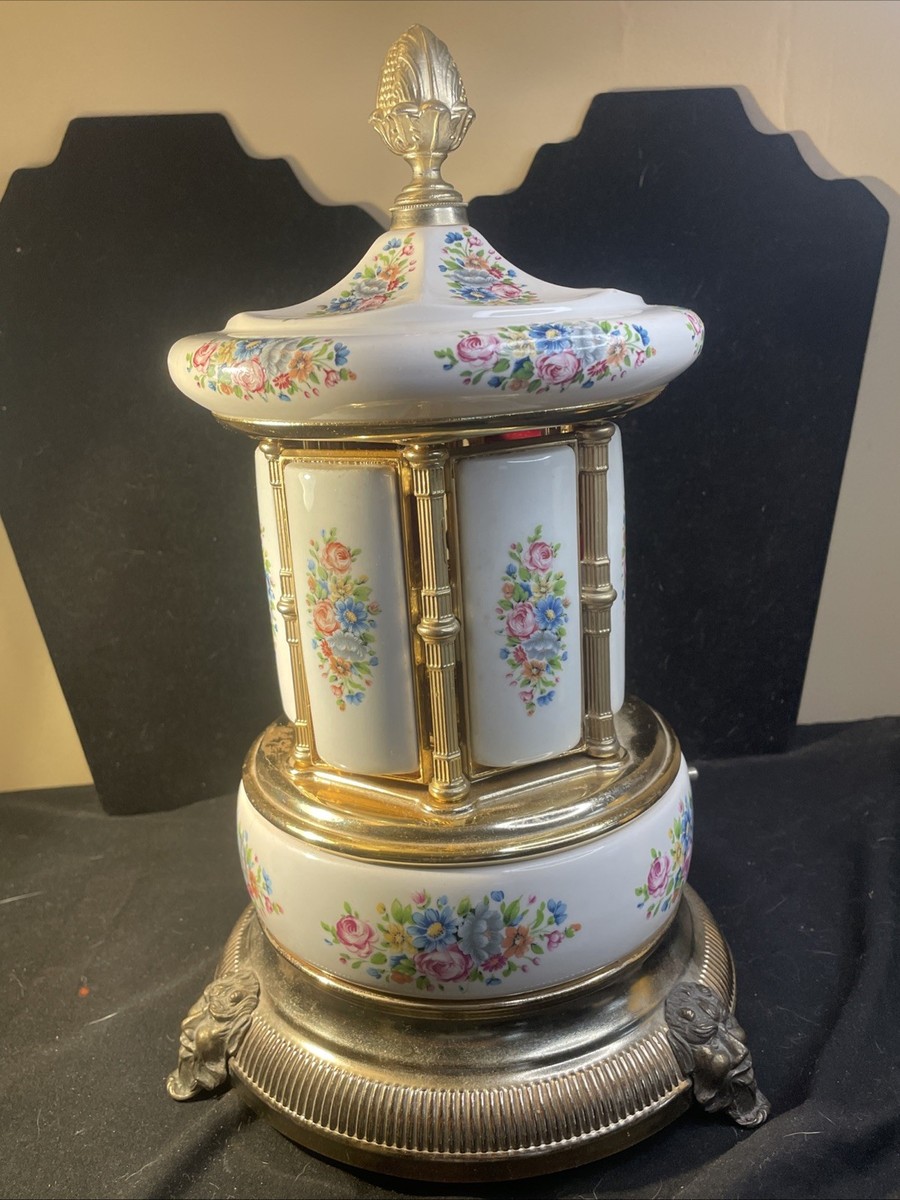 WORKING Vintage Italian BREVETTATO Floral Orante Lipstick Cigarette  Carousel