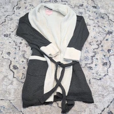 Victoria’s Secret Belted Sherpa Lined Cardigan Gray Cozy Wrap Sweater Women’s S