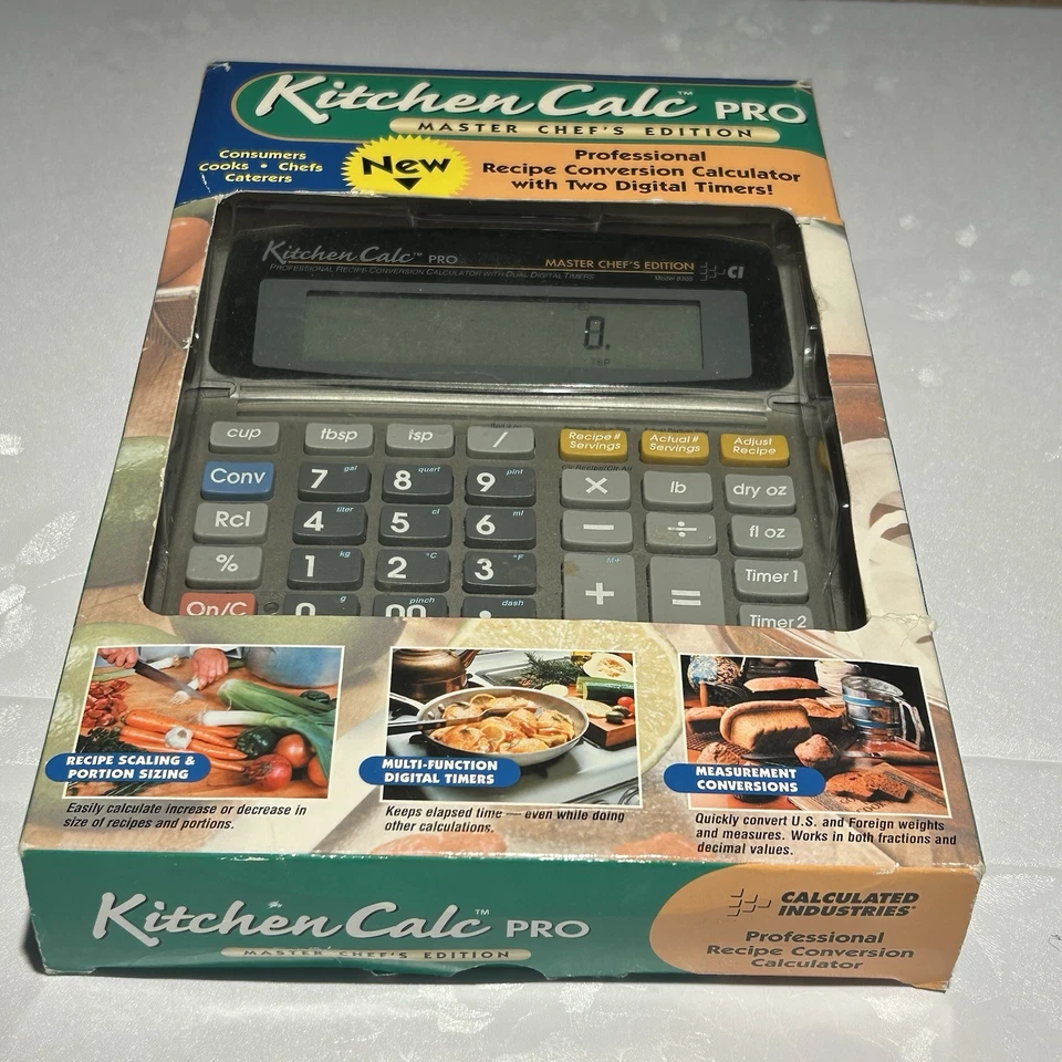 Kitchen Calc Pro PRO Recipe Conversion Calculator Master Chef Edition 8305 NEW - Image 2 of 4