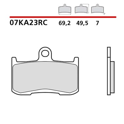 BREMBO FRONT BRAKE PAD KIT MOUNT ON INDIAN SCOUT 1100 15-16-07KA23RC