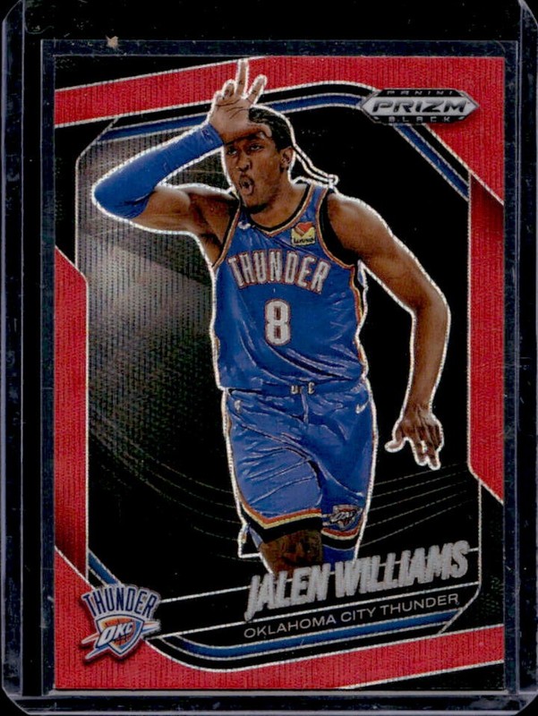 2024-25 Panini Prizm Black Jalen Williams Ruby Wave Prizm #15 Thunder