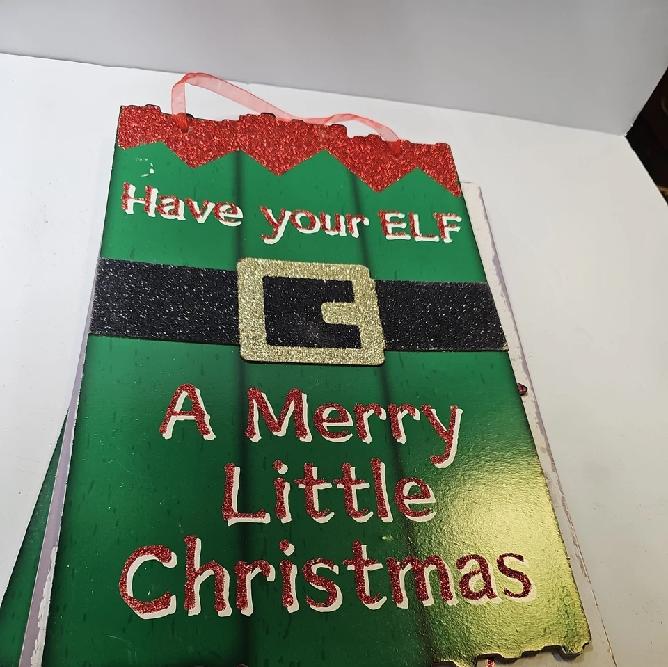 Lote de 6 penduradores de madeira como decoração de Natal - Imagem 2 de 2