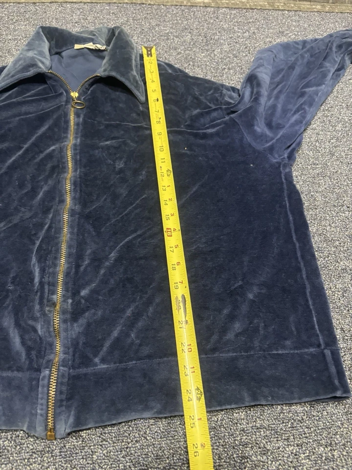 Sudadera De Colección Años 80 Terciopelo Cremallera Ropa Deportiva Hombres XL Retro Groovy Foto 3 de 3