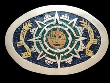 ND15158 VINTAGE 1970s  SUN GOD  SOUTHWESTERN DESIGN BELT BUCKLE