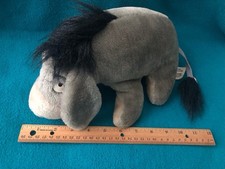 Vintage Disneyworld Eeyore Winnie the Pooh 10" Plush Stuffed Animal Toy 1980s