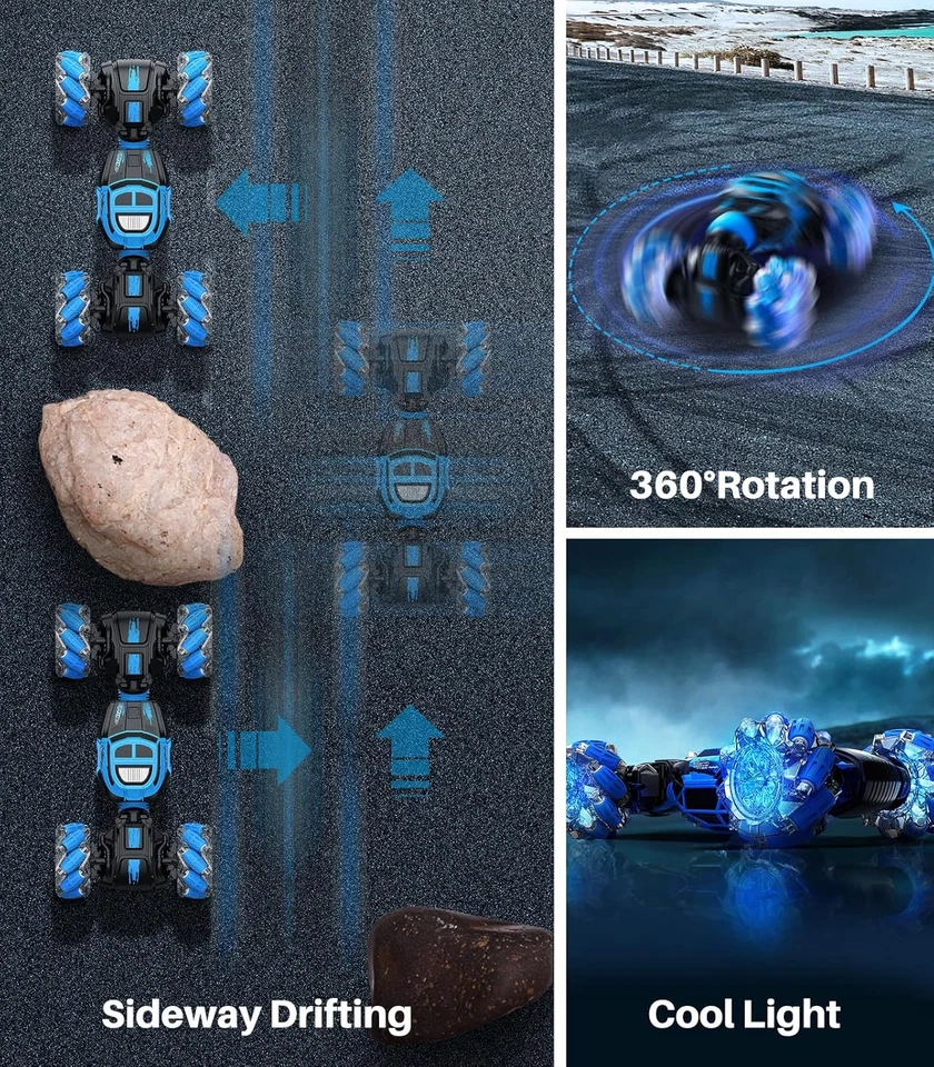 Coches de radiocontrol para niños niñas, 4x4 detección de gestos control remoto coche niños camión de acrobacias Foto 2 de 4