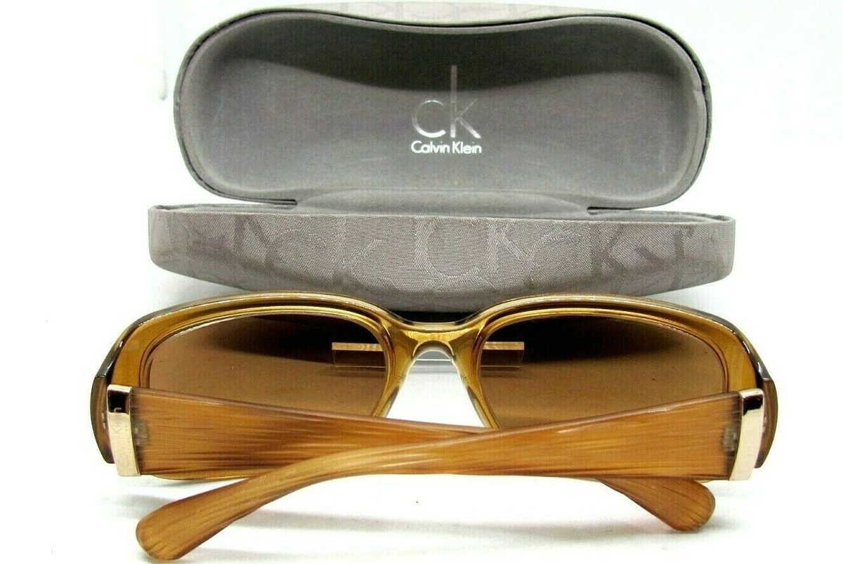 Calvin Klein Brown & Gold Frame Women\'s Sun Glasses CX20305G NWT Calvin Klein Wrap Sunglasses for Women for sale | eBay main image 3