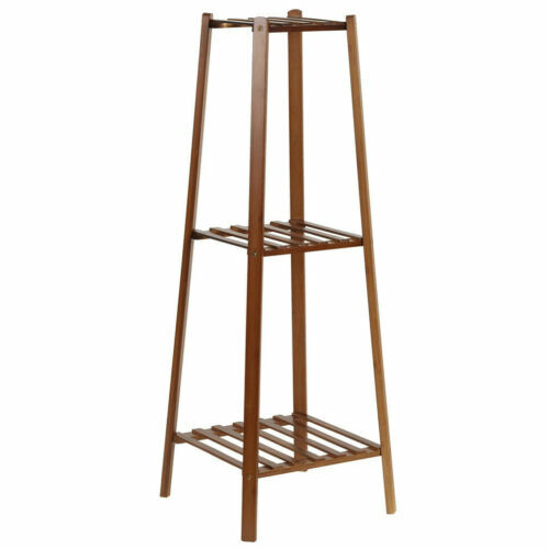 30"/38"/46" Tall Bamboo Plant Stand Flower Pot Display Rack Shelf