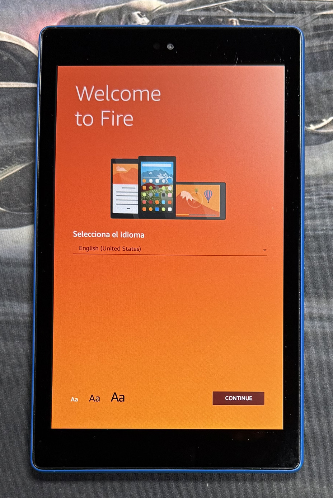 Kindle Fire HD 8 7th Generation - SX034QT Blue - Tested-image