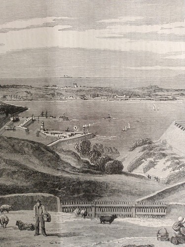Stampa antica Saint-Peter-Port Guernsey Regno Unito xilografia originale 1863 - Picture 4 of 4