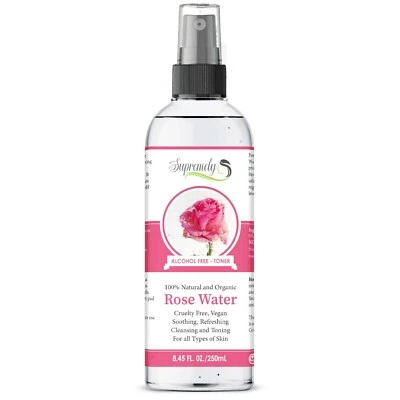 Organic Rose Water Rosa Damask Hydrosol Bulgaria Origin Rosewater 250ml Spray