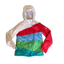 Roxy Girls 10 Regular Fit 5K Snowboard Ski Jacket Hood 5k Bright Colorful CLEAN