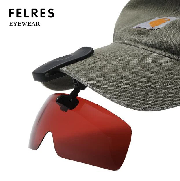 Sport Polarized Fishing Glasses Hat Visors Clips Cap Clip On