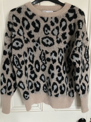 zara leopard print jumper