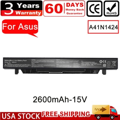 A41N1424 Battery For ASUS GL552 GL552JW GL552JX GL552V GL552VW ZX50 ZX50V Laptop