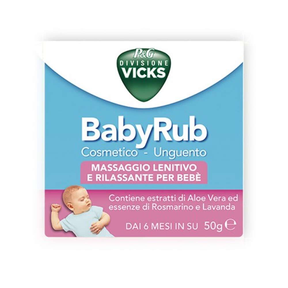 Vicks BabyRub Massaggio Lenitivo e Rilassante per Bebè, 50g