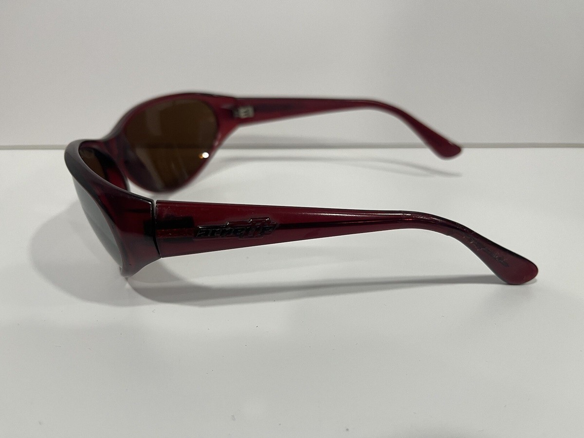 Arnette Deuce Original Sunglasses Burgundy Red Gray Lenses - RARE