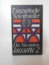Die Novit&auml;tenkassette 2, 7 sowjet. Schriftsteller Schuber 1. Auflage 1985 DDR