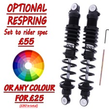 Yamaha XT500 1976 - 1989 YSS Emulsion Twin Shocks RZ362-370TR-04-BLACK