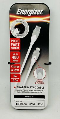 ENERGIZER SYNc CHARGE 2M CABLE USB-C FOR IPHONE IPAD IPOD
