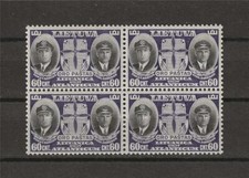 Lithuania 1934 Sc# C81 Airmail Capitan of New York Kaunas flight block 4 MNH