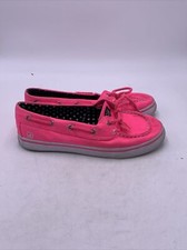 Sperry Top-Sider BISCAYNE 1 Eye Neon Pink Girls Boat Shoe - Sz 4.5M