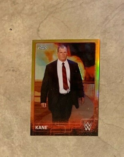 2015 Topps WWE Chrome Wrestling Gold Refractor #40 Kane 21/50