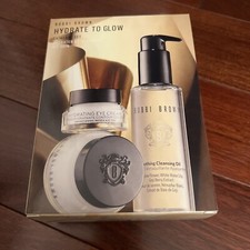 Bobbi Brown Hydrate To Glow Skincare Set Cleansinng Oil Face Eye Cream