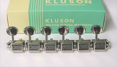 Kluson Deluxe Vintage Typ Doppellinientuner - 6-in-Line Set - Nickel oder Gold
