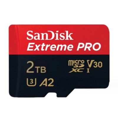 2TB Sandisk Extreme PRO Micro SD Speicherkarte SDXC U3 A2 V30 Class 10 100MB/s