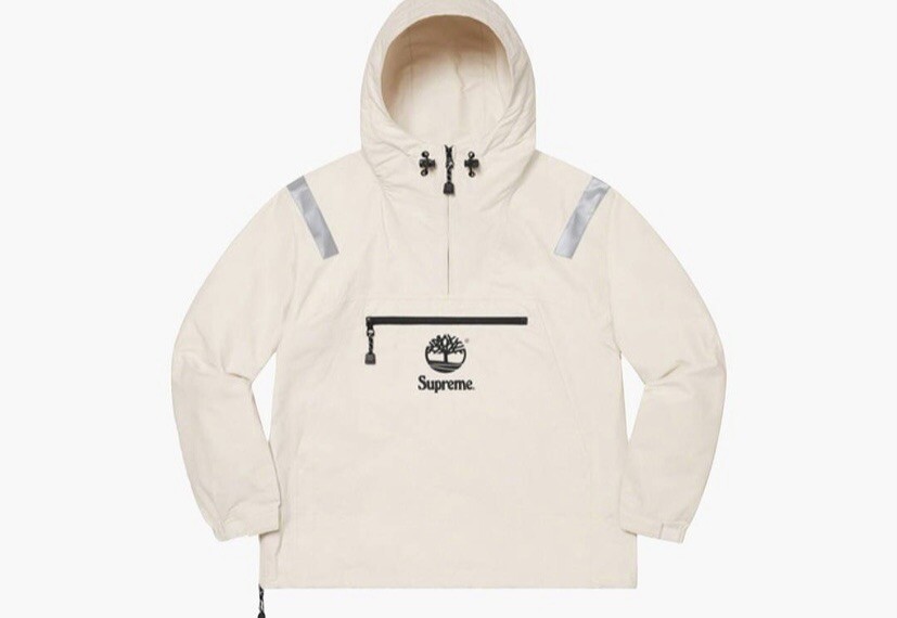 Supreme x Timberland Reflective Taping Anorak White Size Medium 