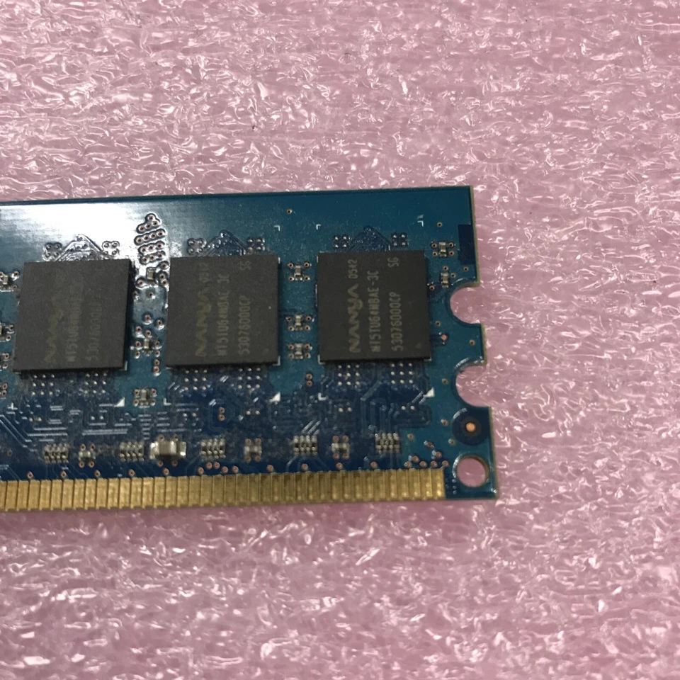 Nanya 2GB Kit 2x1GB PC2-5300U-555-12-E1 Ram NT1GT64U8HA1BY-3C - Image 3 of 4
