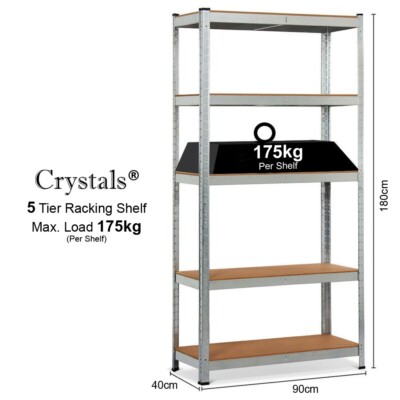 5-stufig Kunststoffregal Heim Aufbewahrungseinheit Regale Regale Garage Organizer Neu