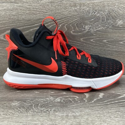 Nike Air Lebron Witness V 5 Bred Mens Size 11.5 Basketball Shoes Black Red